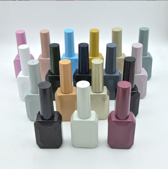 Empty nail polish glass bottle