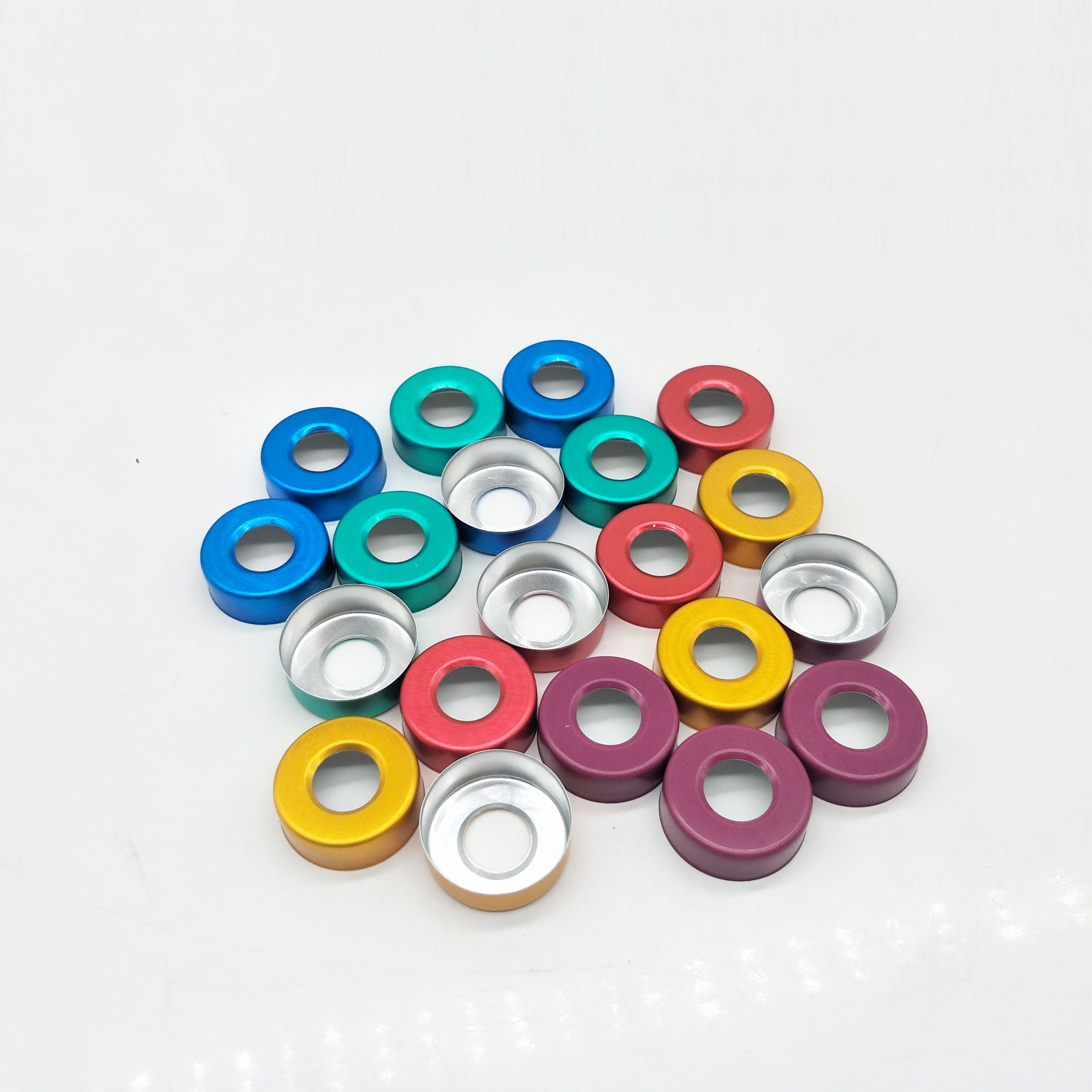 Aluminum cap with a hole