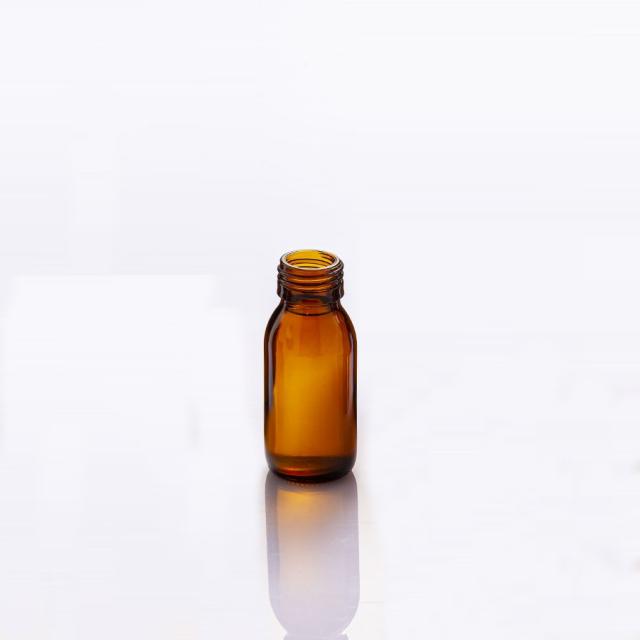 Amber cough syrup bottle
