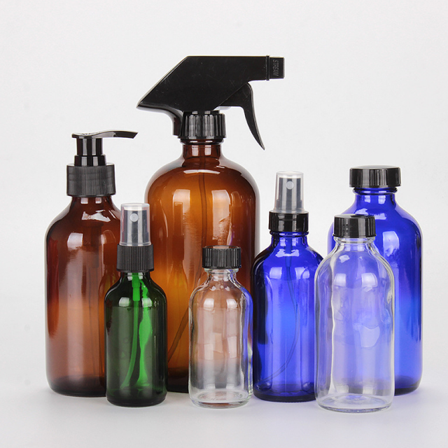 Boston round glass bottles